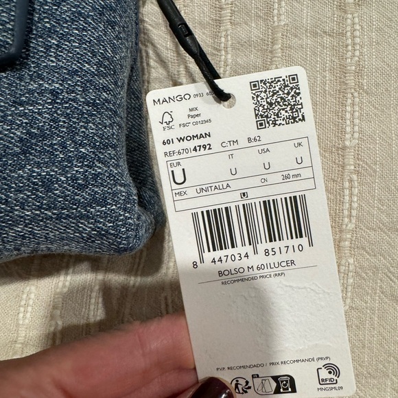 Mango Denim Shoulder Bag! NWT! - Picture 7 of 7